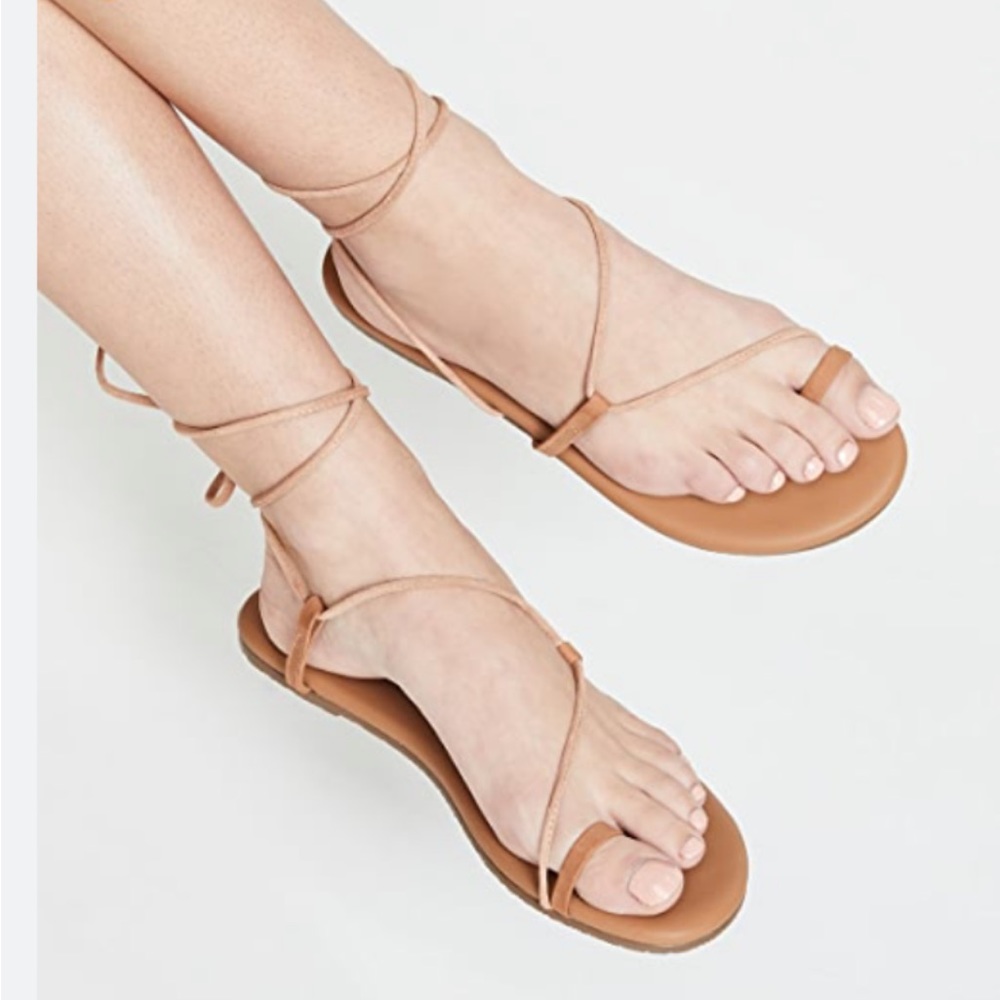 Tkees Jo lace up sandal. Size 8. Slight wear on lace and on bottom by heel.